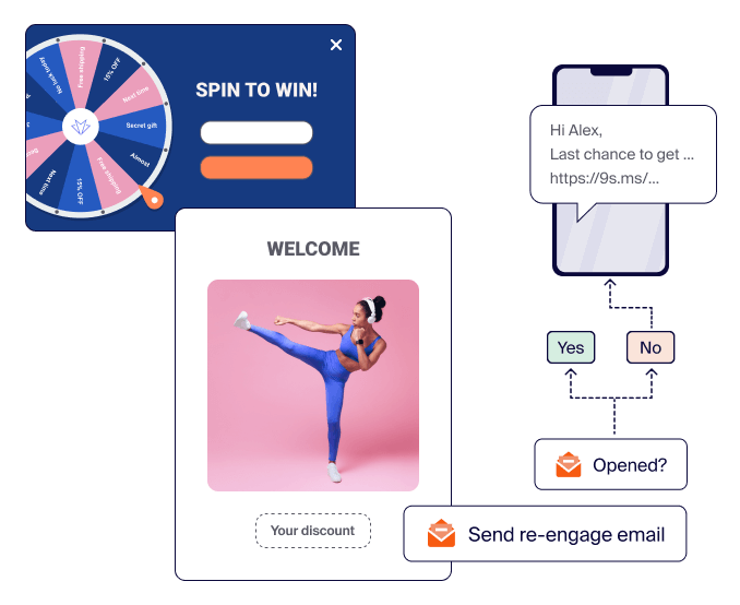 Email texting service