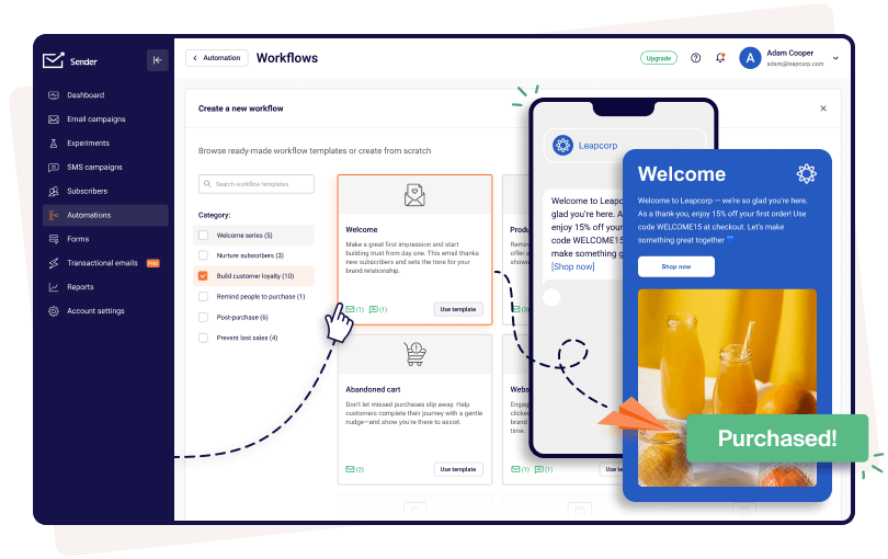 Multichannel marketing automation preview