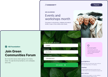 Landing pages example