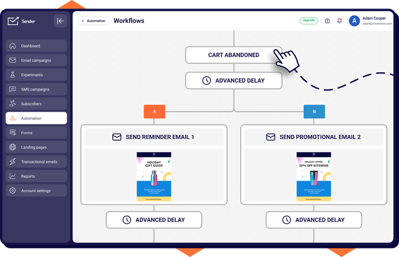 Split testing an automated workflow