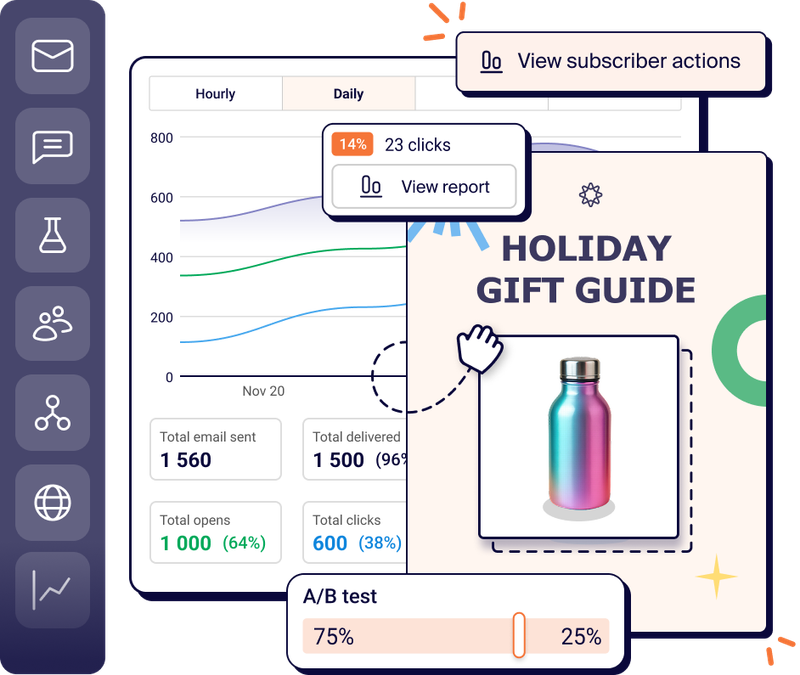 Email marketing analytics dashboard
