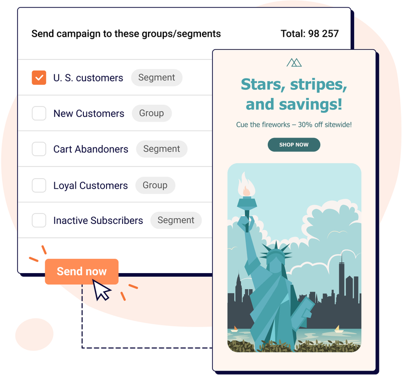 Sending a campaign to a filtered segment