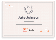 Sender academy certificate