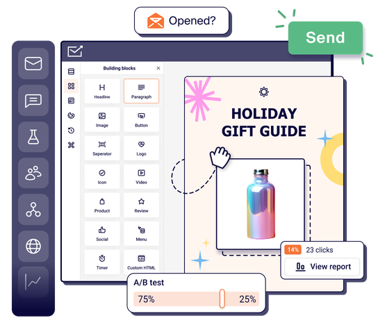 Email marketing template illustration