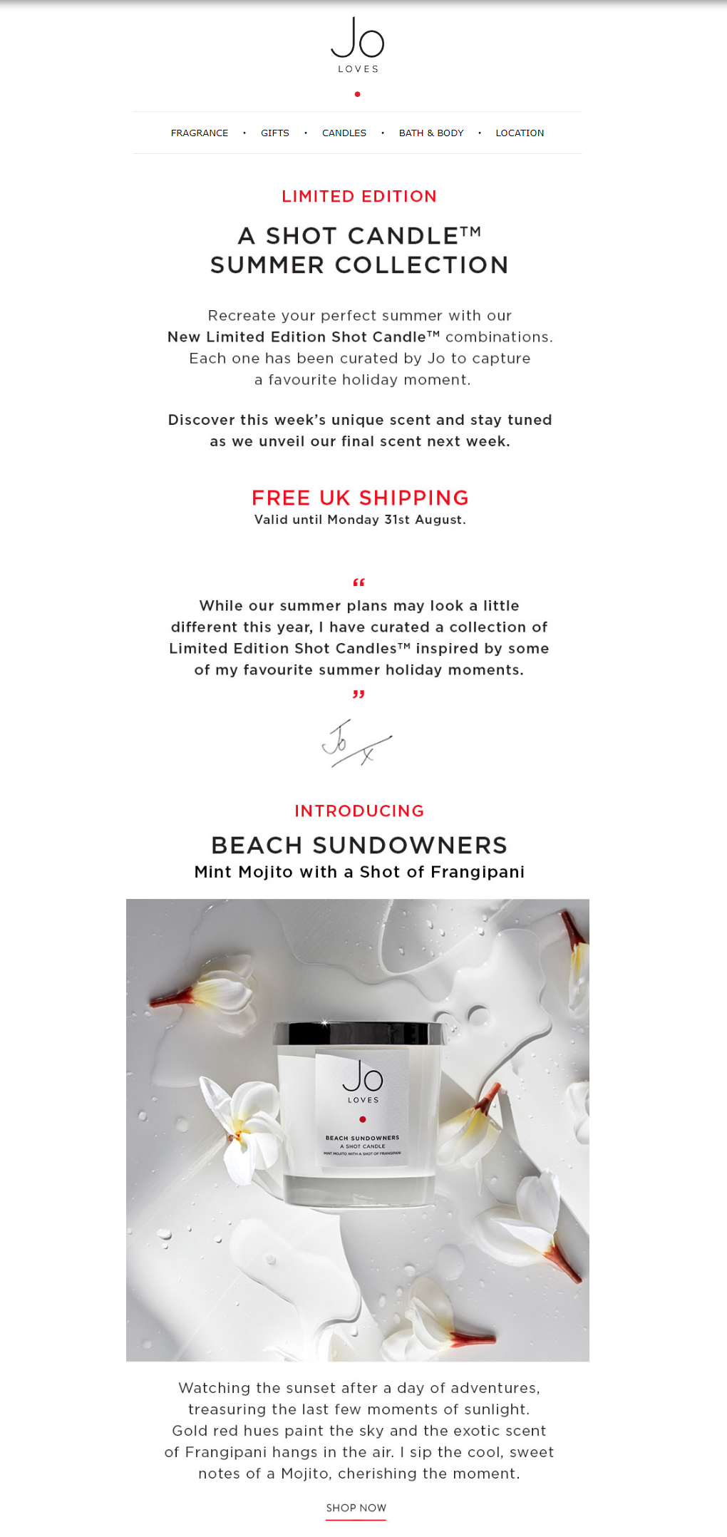 Product Launch Email Template