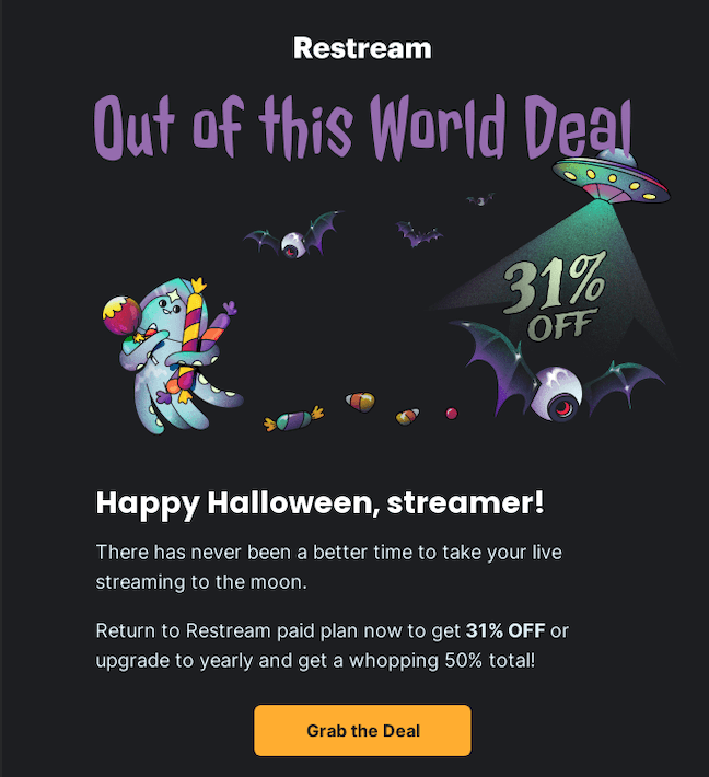 Restream_halloween_email_example