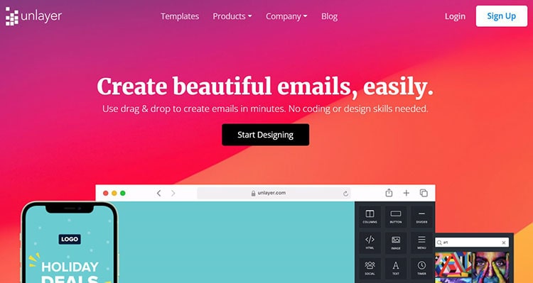 unplayer_email_builder_website