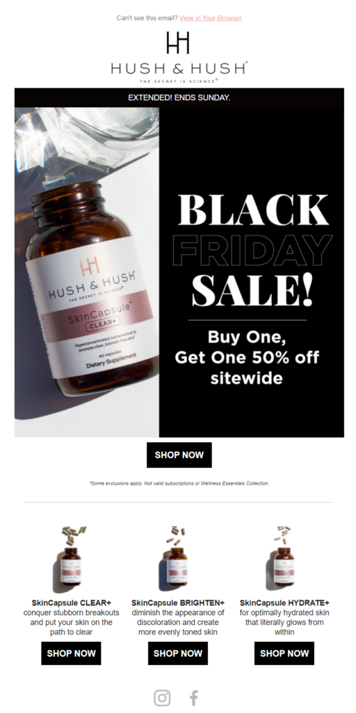 hush_and_hush_extended_black_friday_offer_email_to_customers