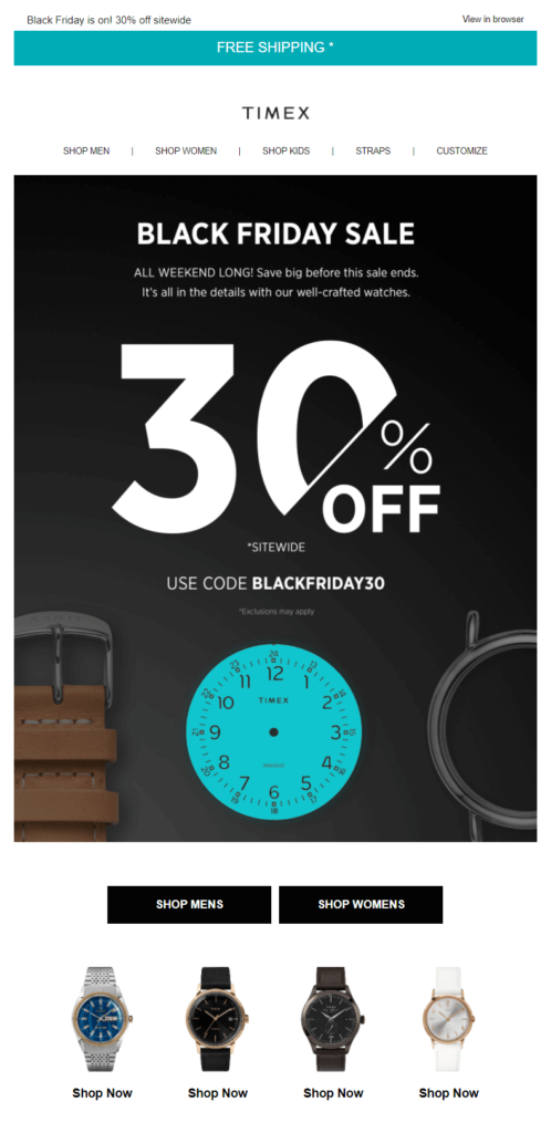 timex_creative_black_friday_sale_email