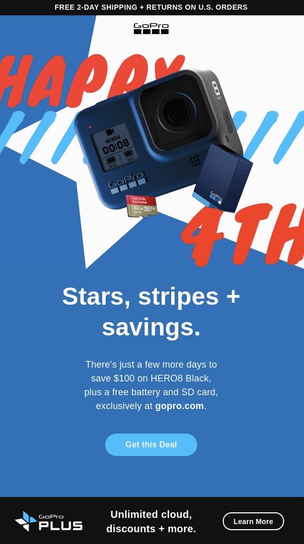 fourth of july gopro sale