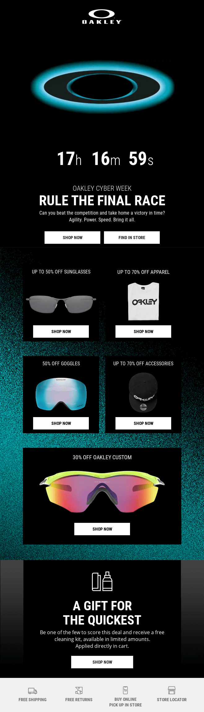 Oakley_Cyber_Monday_Email_Examples