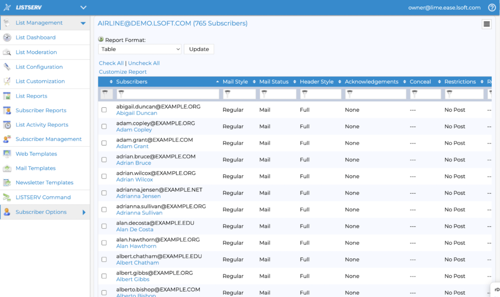 Email List Management: Cross Checking