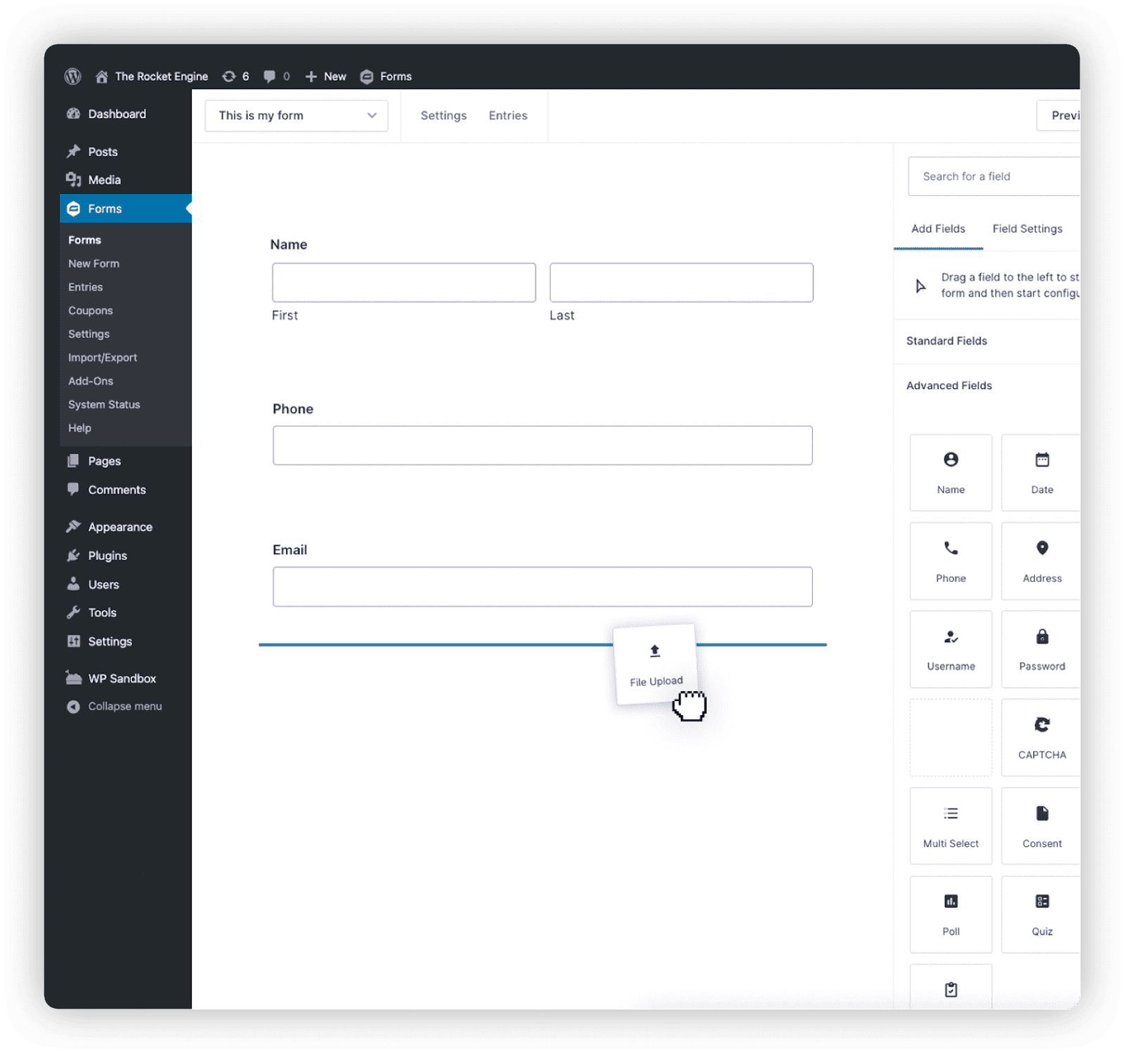 GravityForms_dashboard