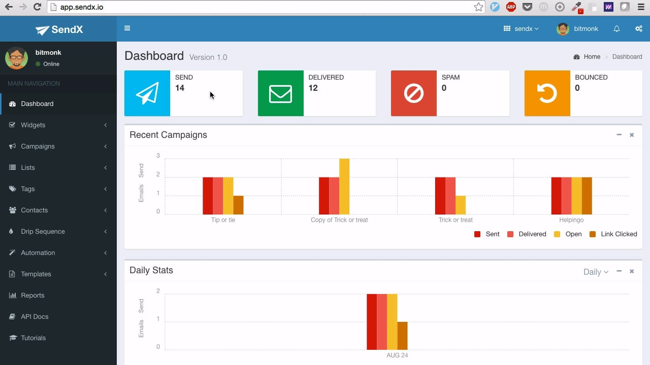 sendx-dashboard