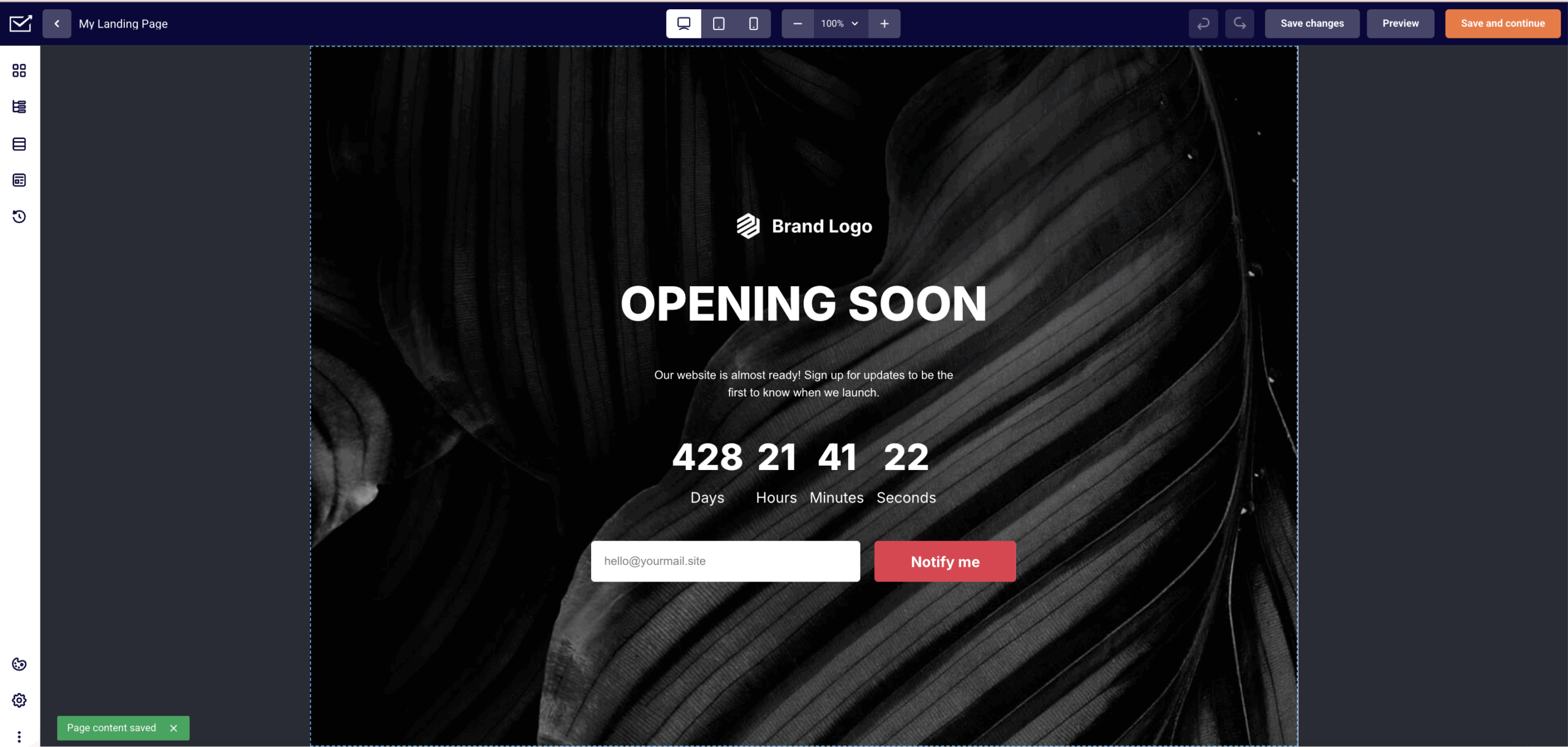 sender_landing_page_builder