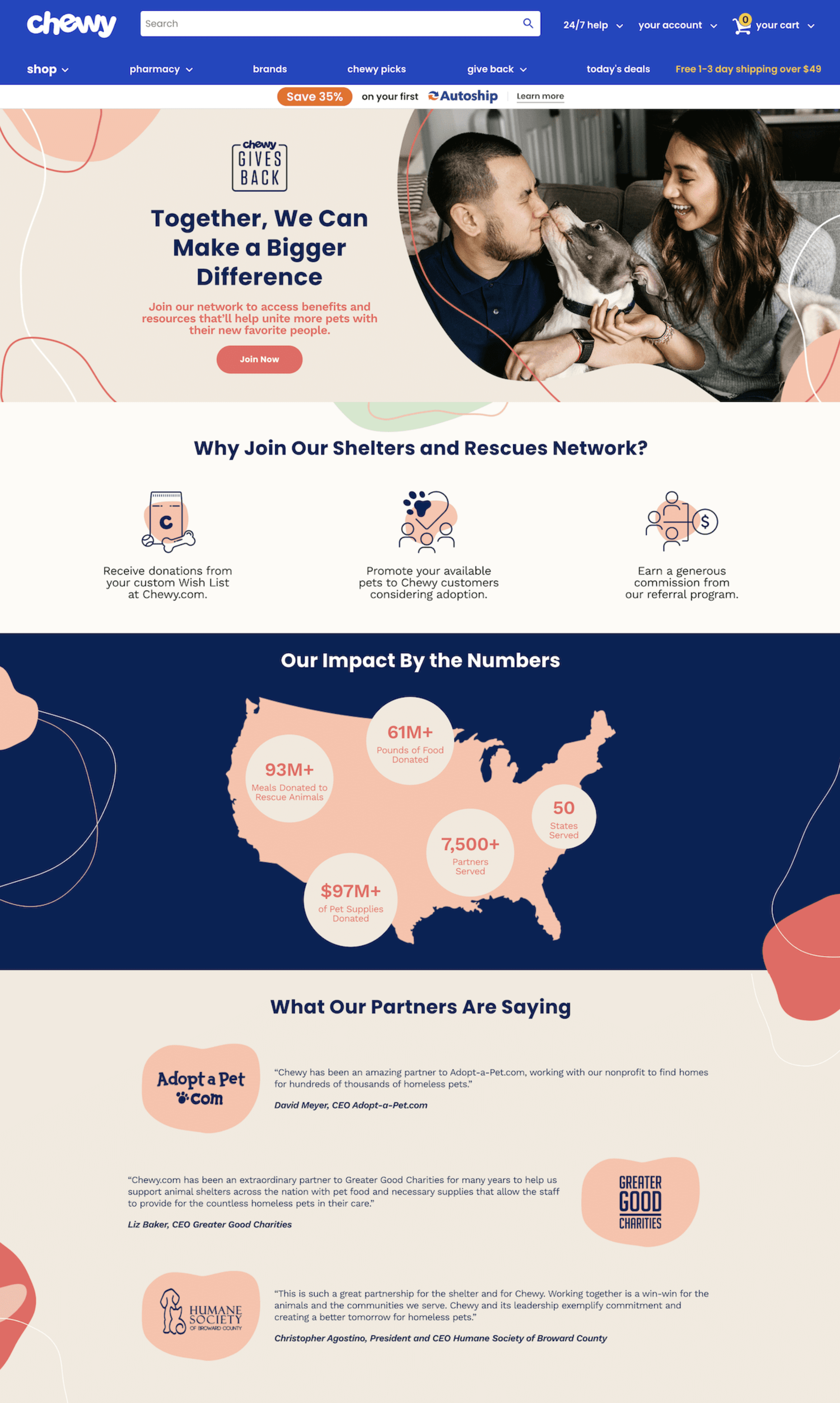 Chewy-ecommerce-landing-page-example