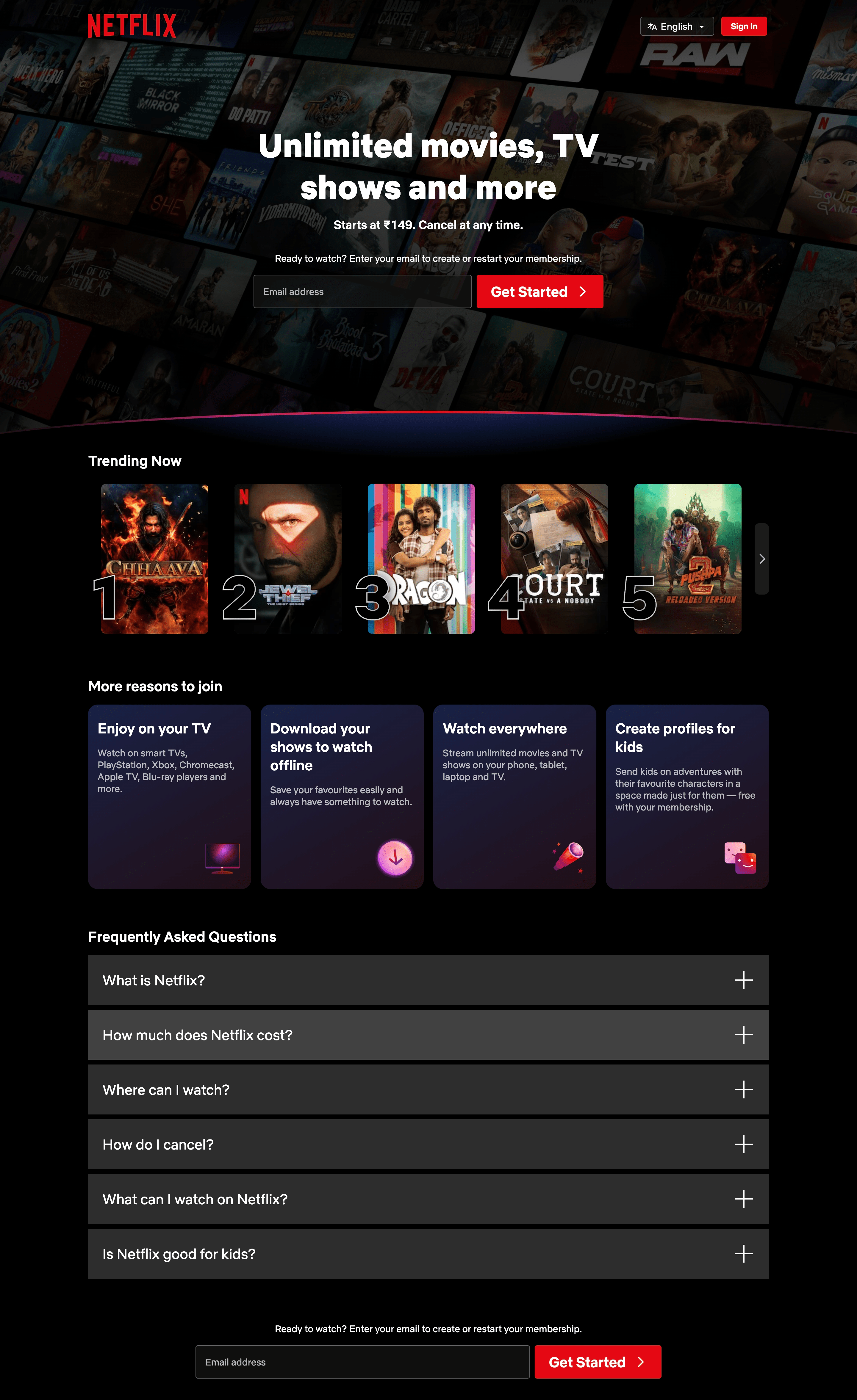 netflix-landing-page-example