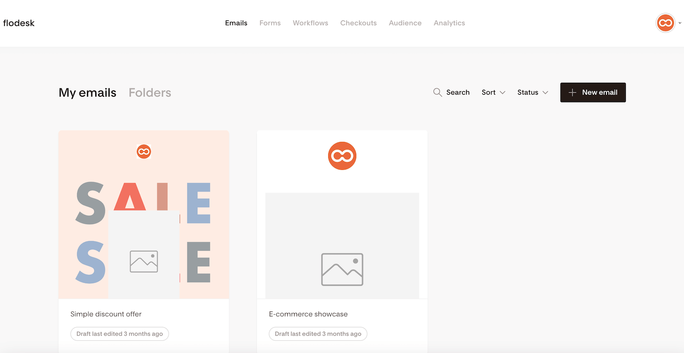 Flodesk-dashboard