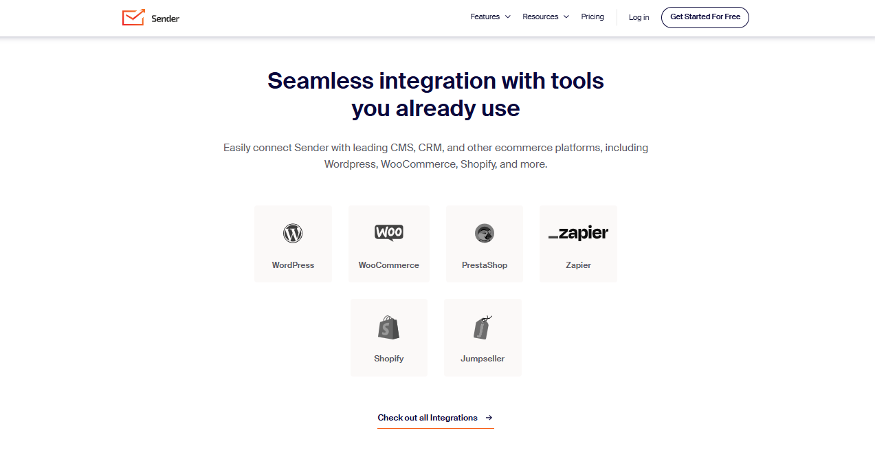 Sender-integrations