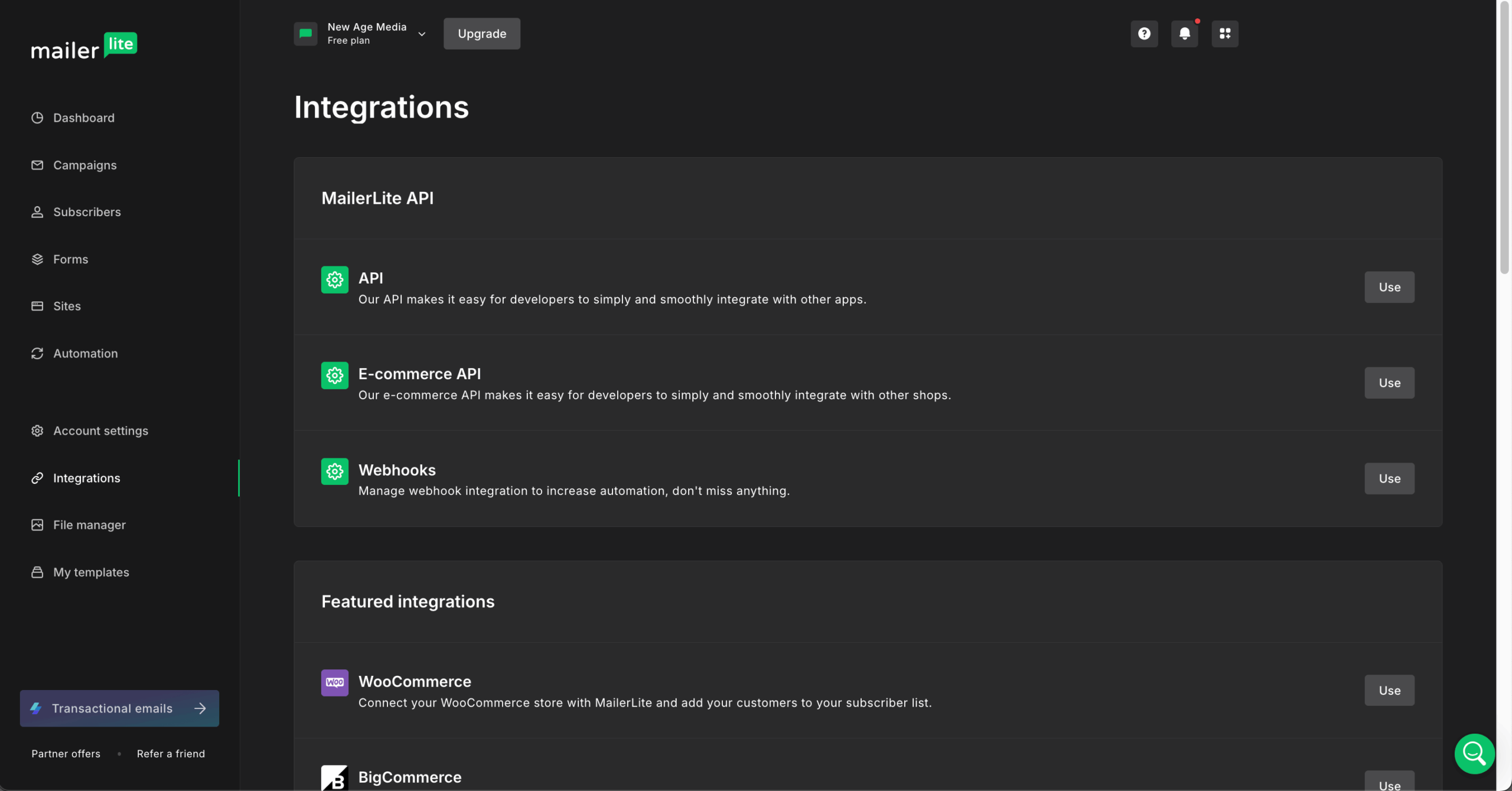 mailerlite-integrations