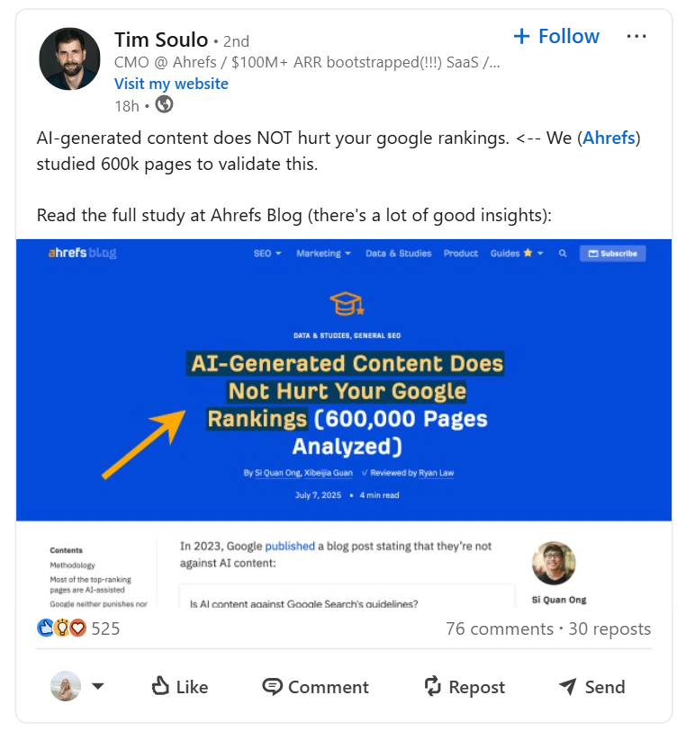 ahrefs-linkedin-example