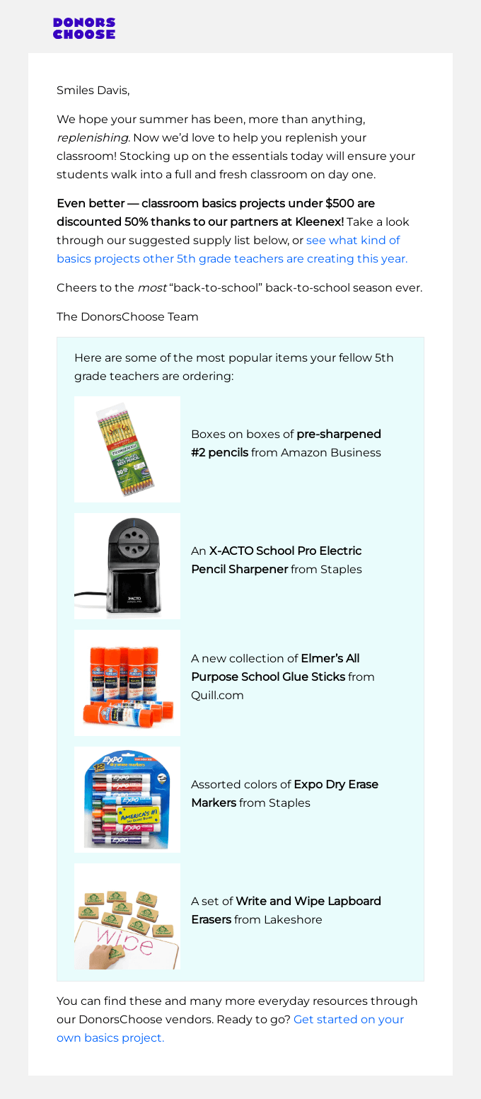 donors-choice-segmentation-email-campaign