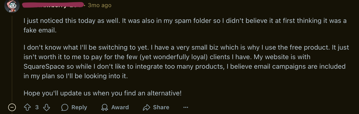 Mailchimp-review-reddit