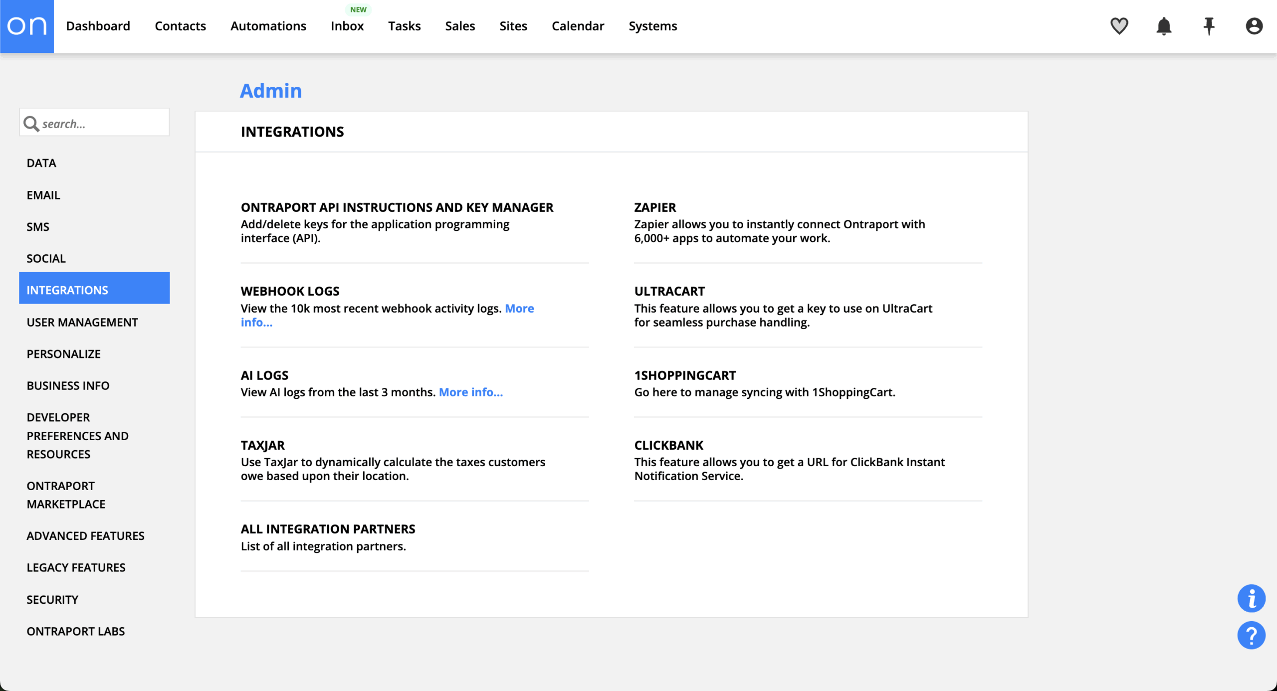 ontraport-integrations