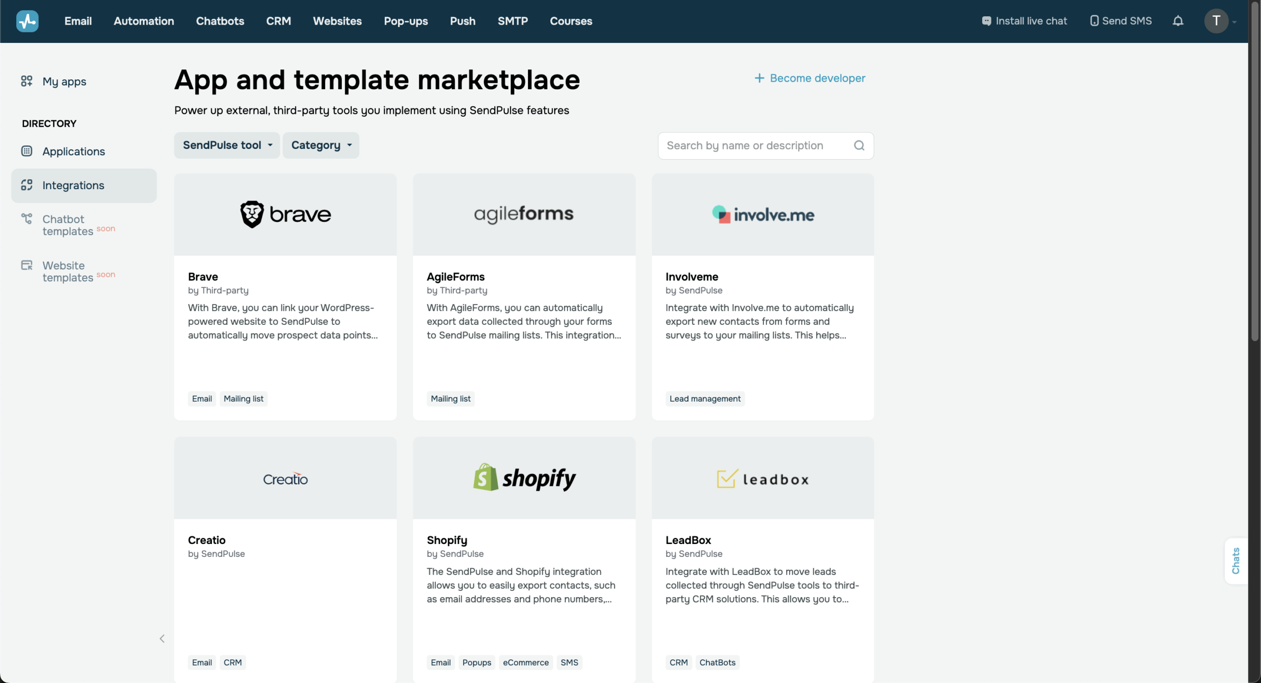 sendpulse-integrations