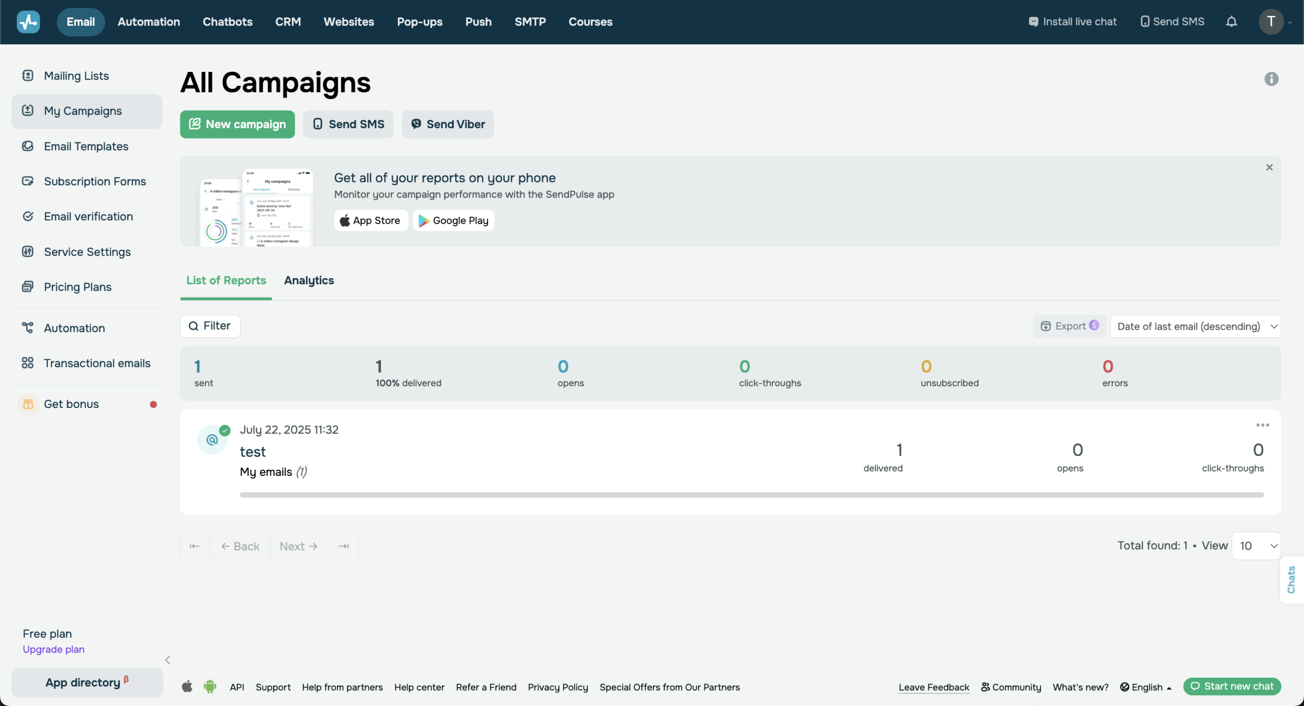 sendpulse-reports