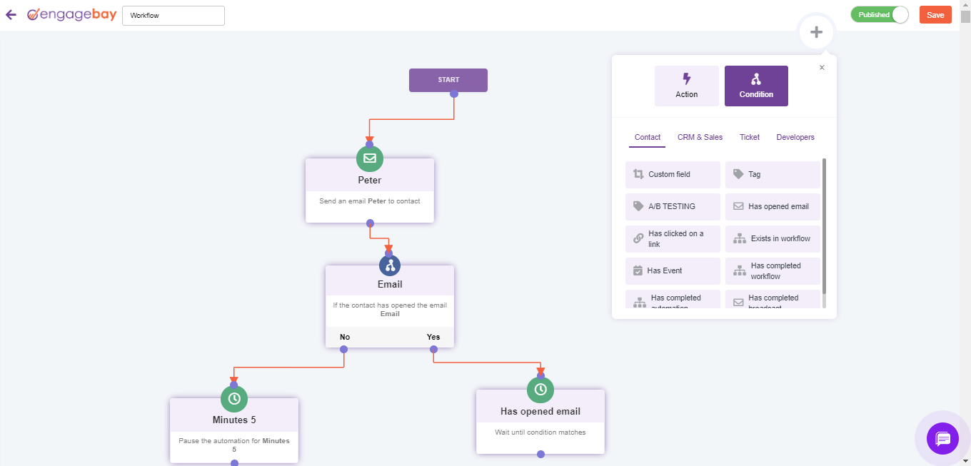 engagebay-automation