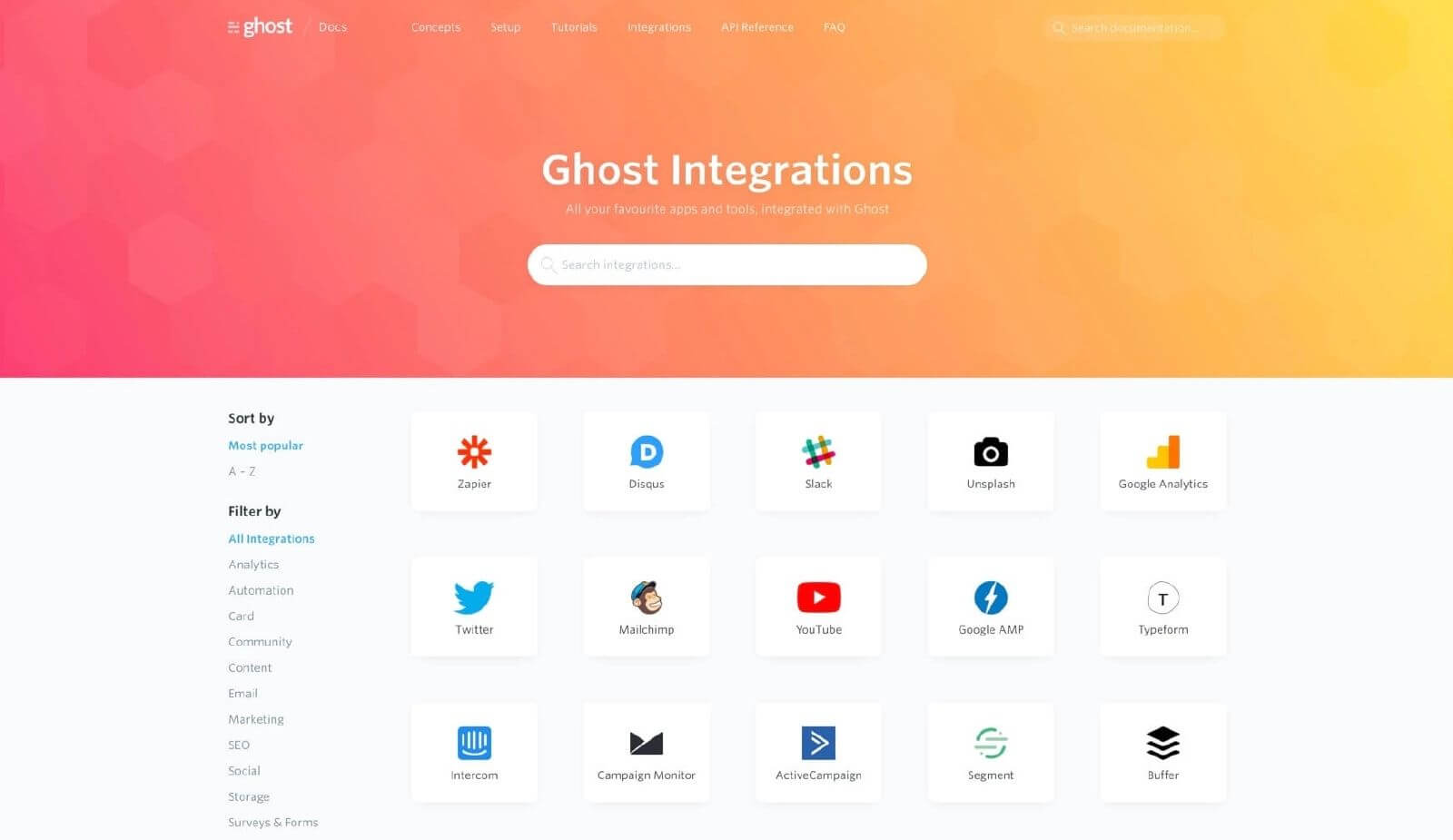 ghost-integrations