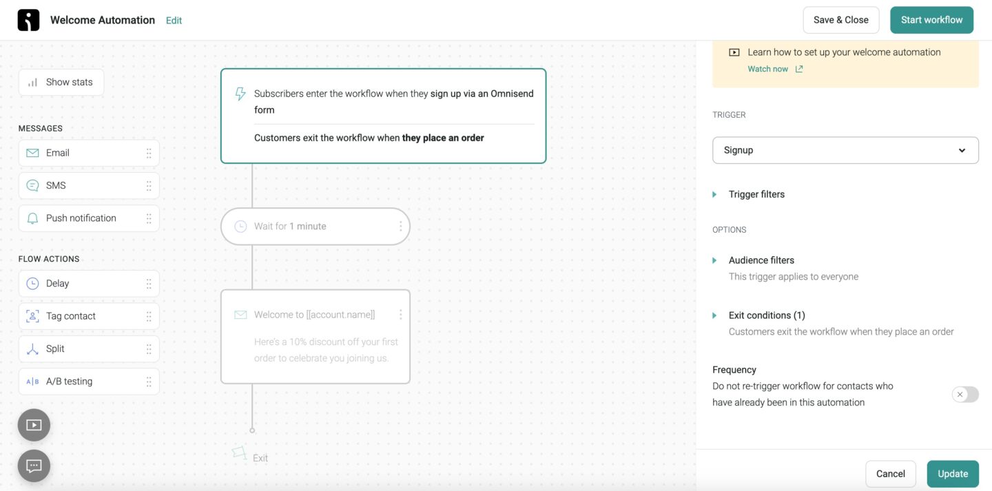 Omnisend-sms-automation