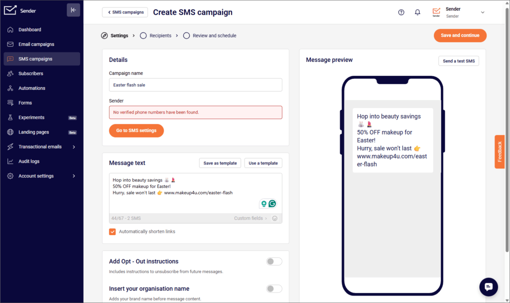 Sender-SMS-text-messaging
