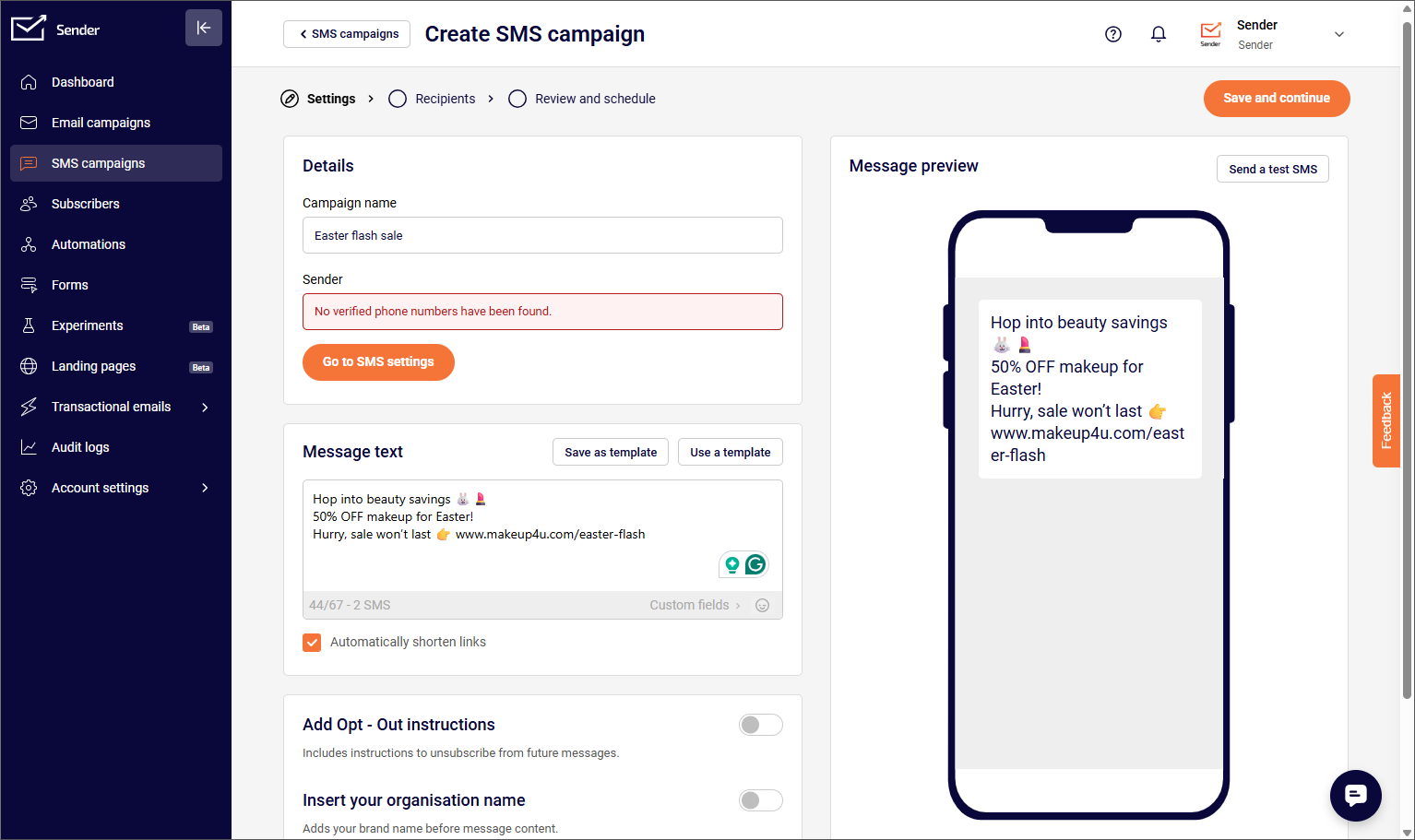 Sender-SMS-text-messaging