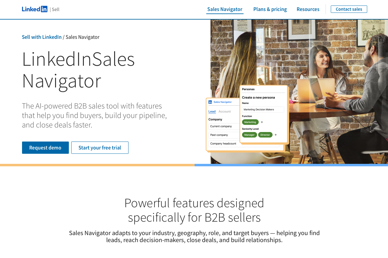 linkedin-sales-navigator-homepage