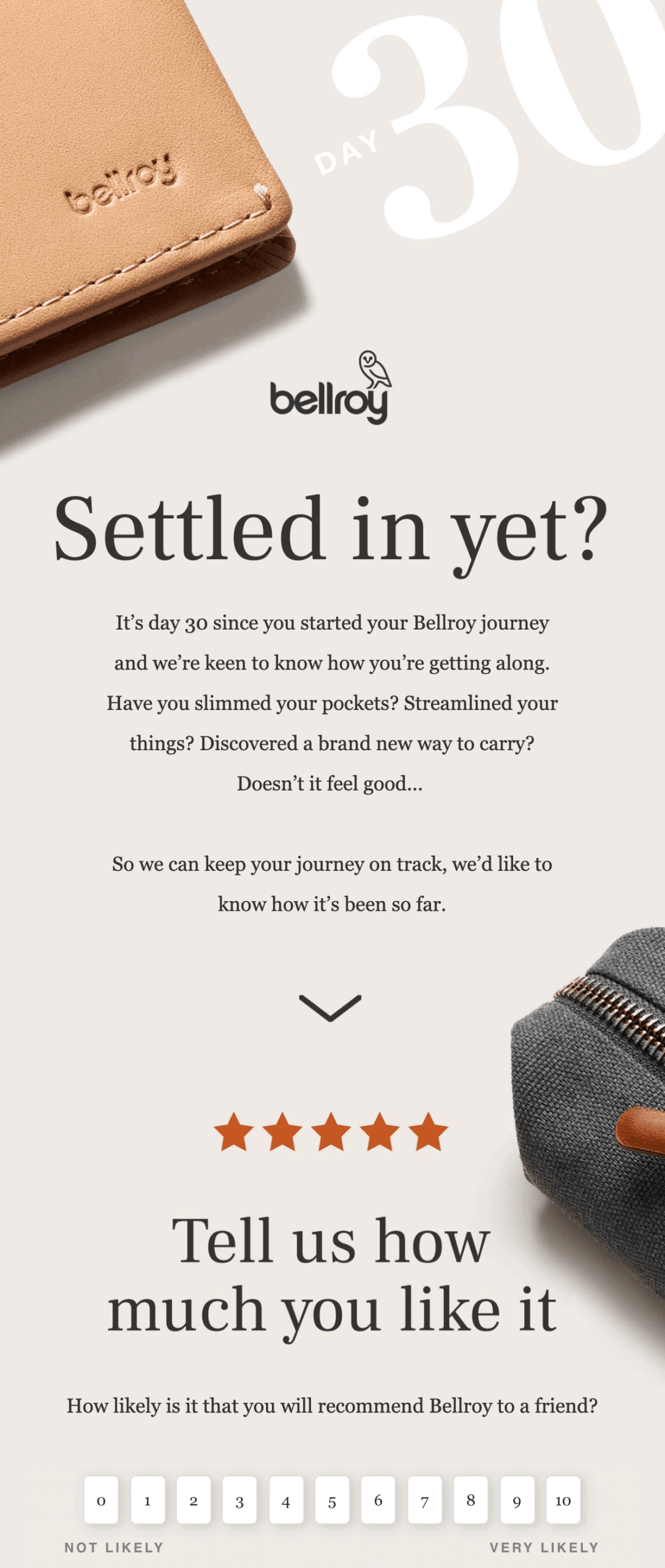 post-purchase-nurture-email-bellroy