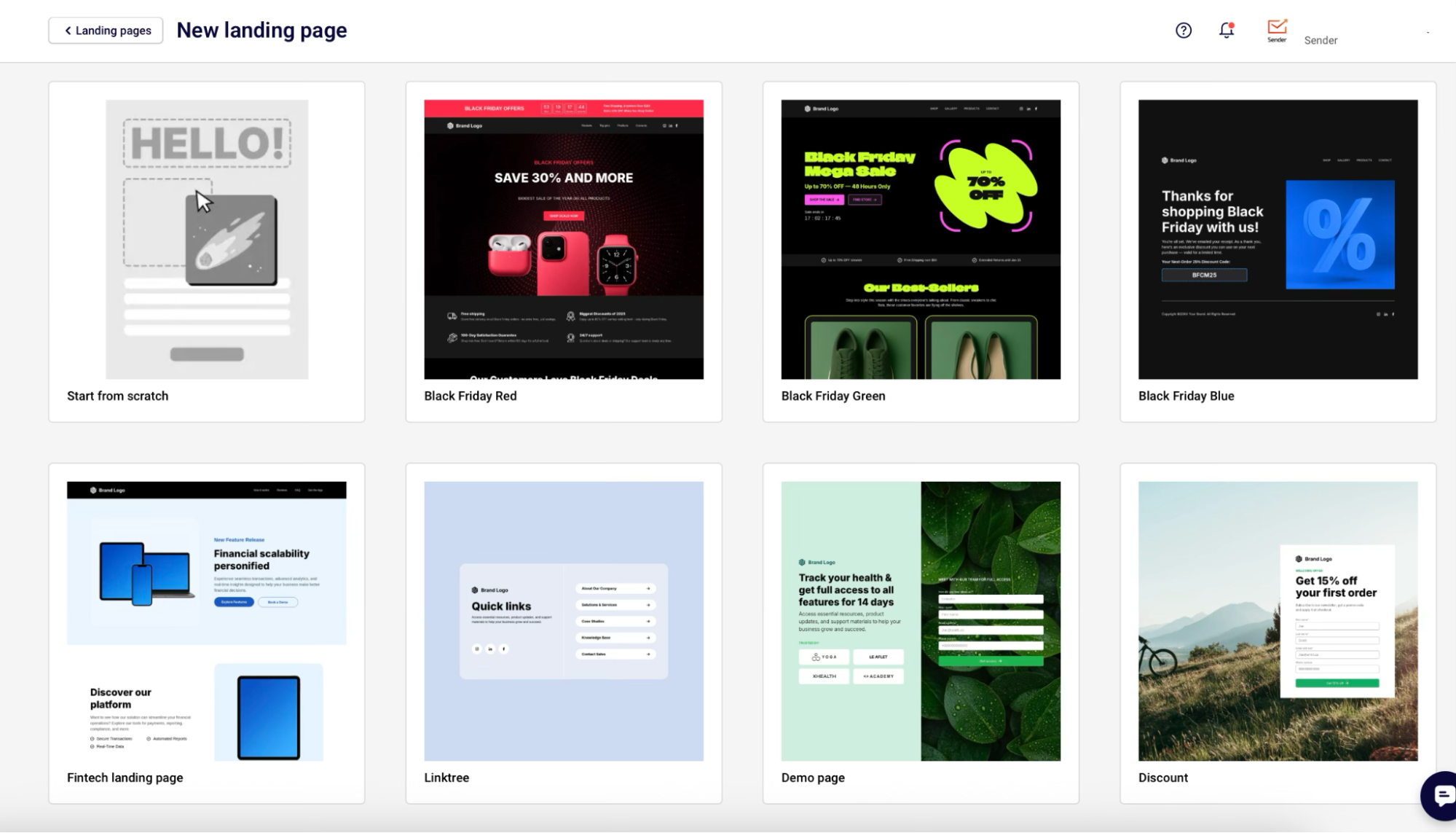 sender-landing-page-templates