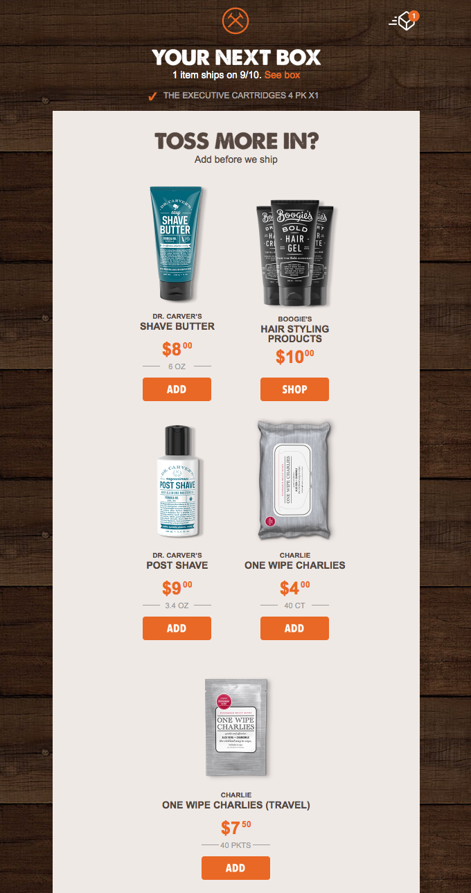 upsell-cross-sell-email-dollar-shave-club