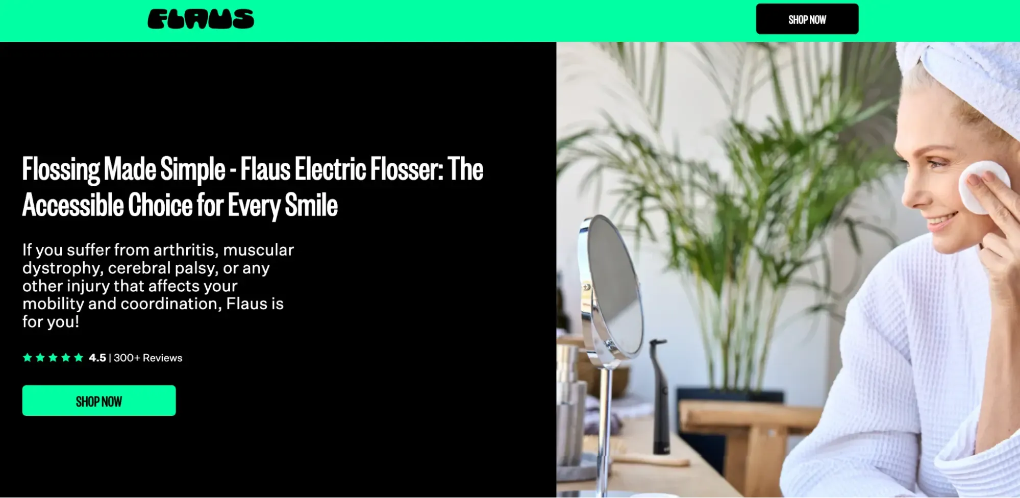 flaus-electric-flosser-landing-page