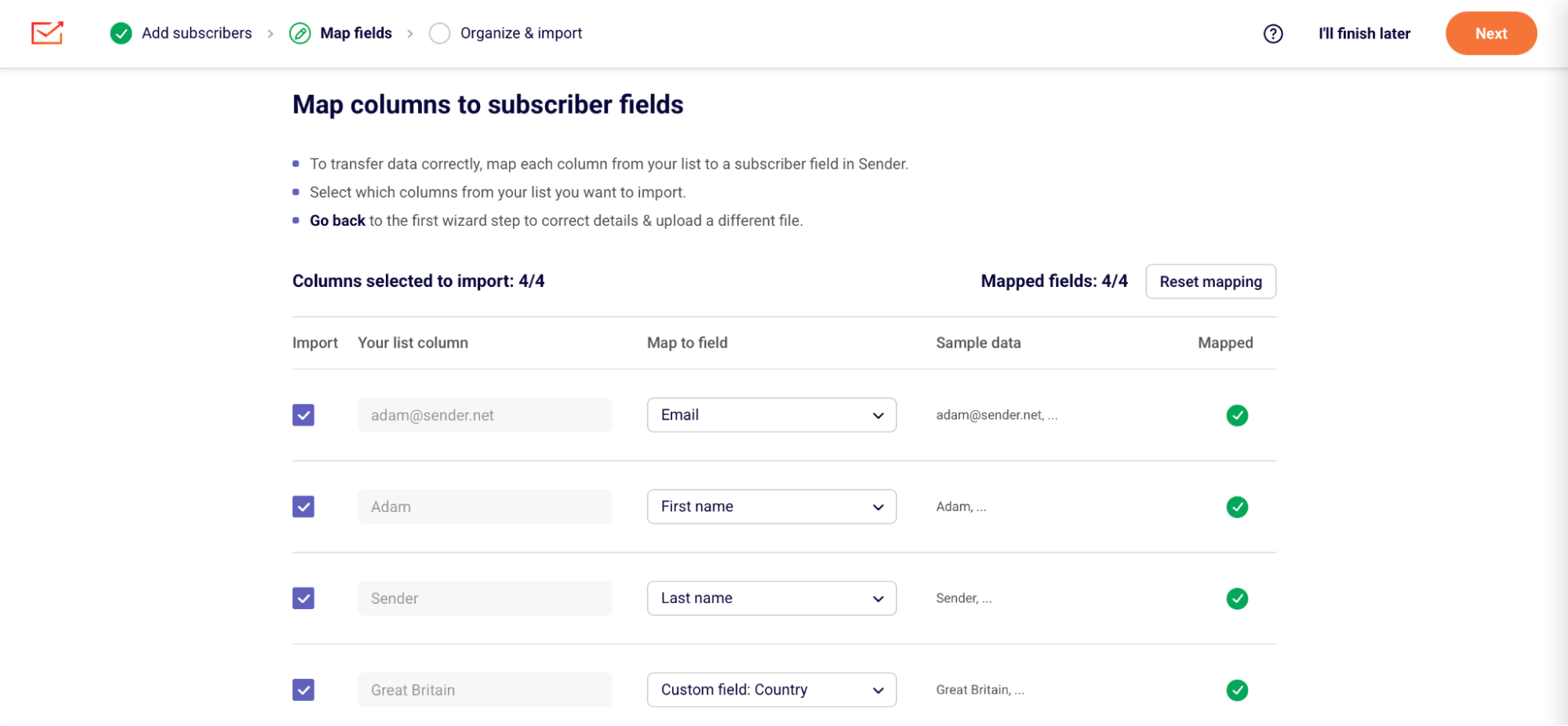 sender-map-columns